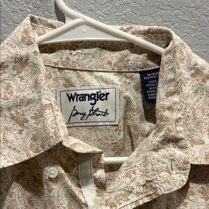 Wrangler Beige Paisley Short Sleeve Shirt